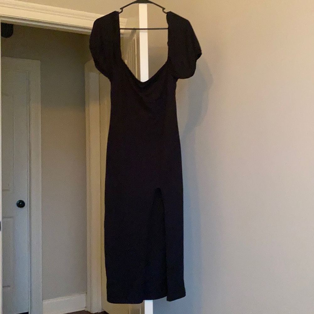 Pretty Little Thing Black Sweetheart Dress With slit